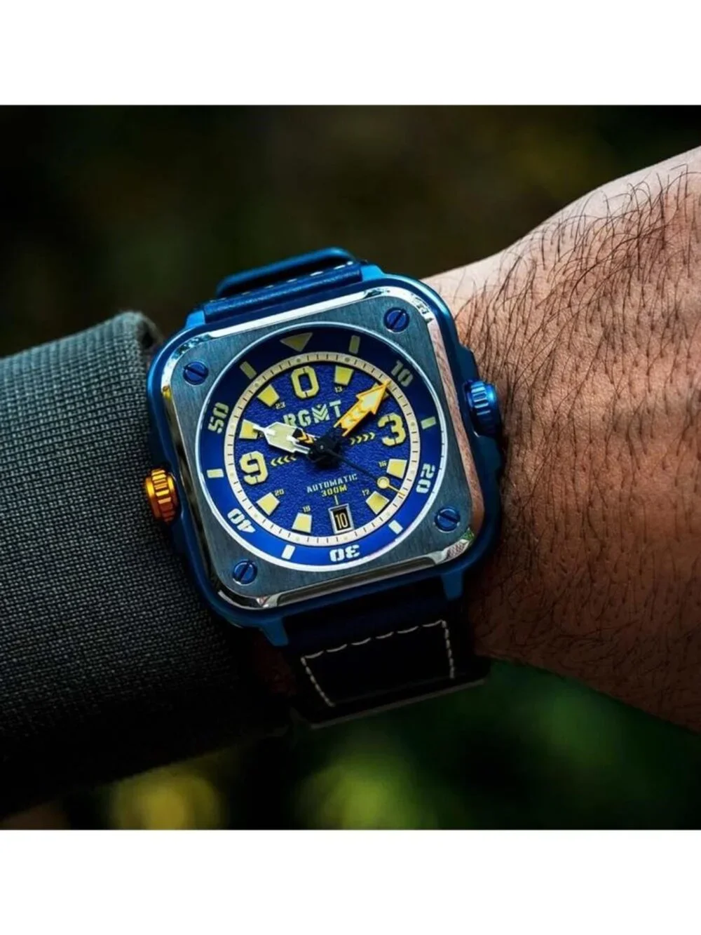 NWT Rgmt Pershing Automatic Blue Dial Men's Watch